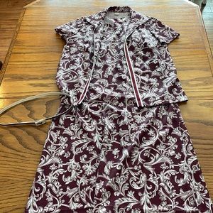 Vintage polyester dress and jacket